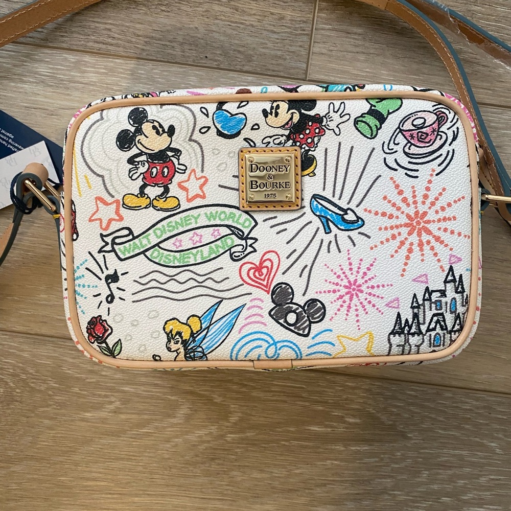 NWT Dooney & Bourke Disney sketch Crossbody Camera Bag